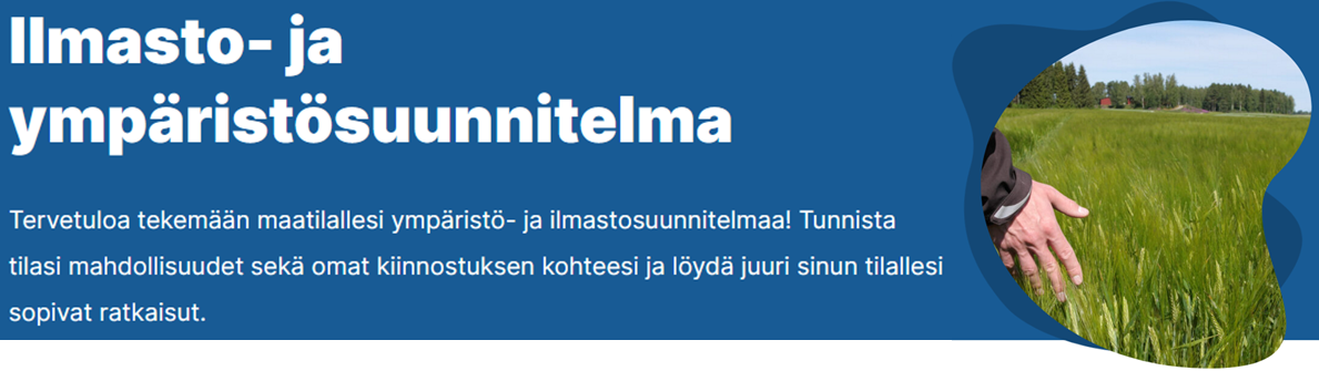 Kuvankaappaus ilmastosuunnitelma.fi etusivusta