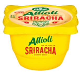 Chovi Allioli sriracha 150 ml pakkaus.