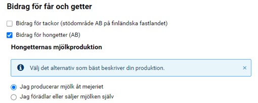 Skärmdump ur Viputjänsten, punkten hongetternas mjölkproduktion.