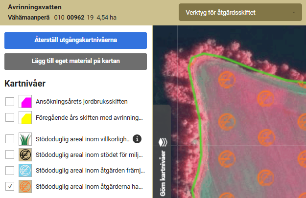 Skärmdump från Viputjänsten